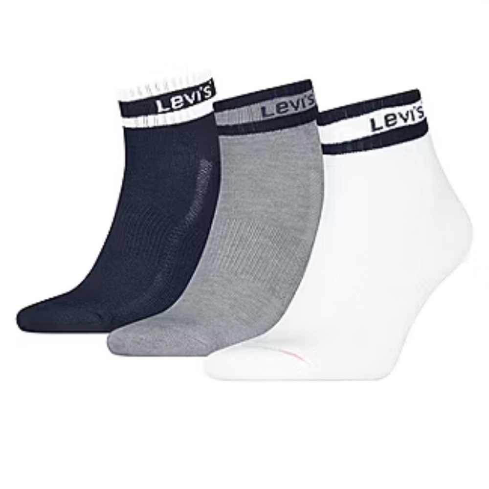 Levi's Men's Casual Socks - Black, Gray, White